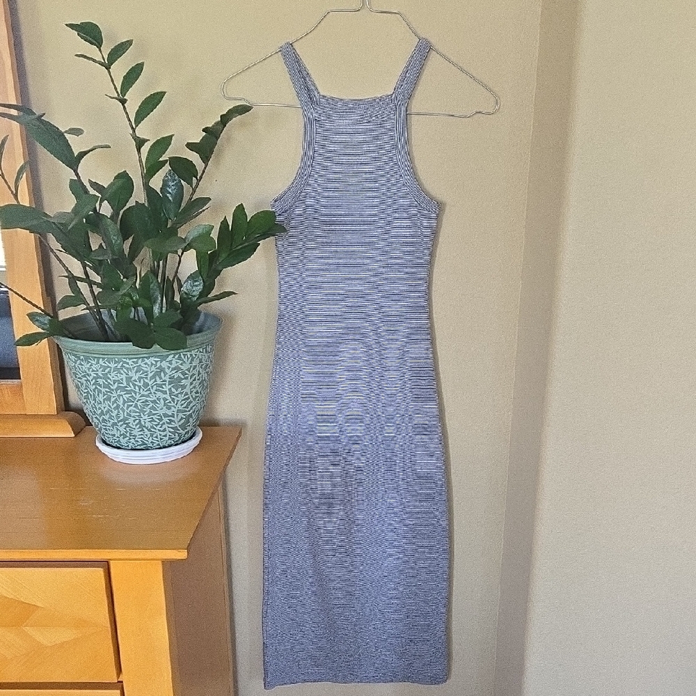 Billabong Blue and Purple Halter Sheath Midi Dress